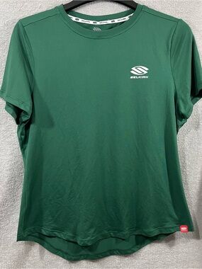 Selkirk Shirt Womens  Large Green Performance Pickleball Tee Crewneck Wicking